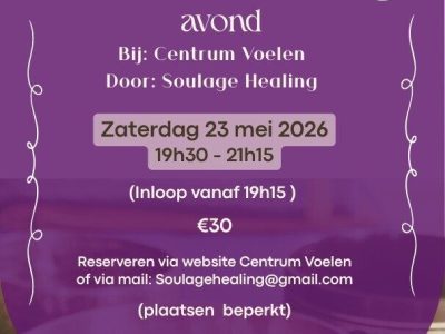 Flyer Soudn healing centrum voelen 23 mei