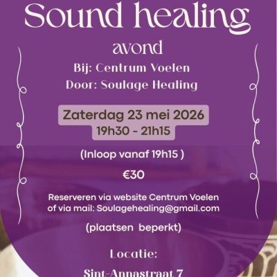 Flyer Soudn healing centrum voelen 23 mei