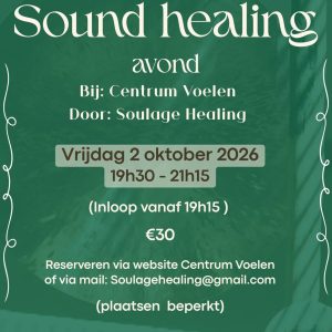 Soundhealing avond 2 okt 2026 flyer
