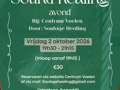 Soundhealing avond 2 okt 2026 flyer