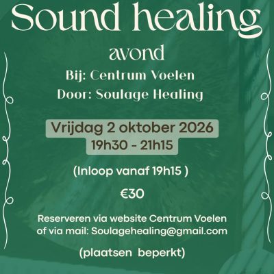 Soundhealing avond 2 okt 2026 flyer